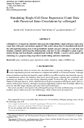 Cover page: Simulating Single-Cell Gene Expression Count Data with Preserved Gene Correlations by scDesign2.