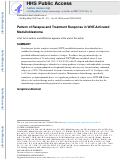 Cover page: Pattern of Relapse and Treatment Response in WNT-Activated Medulloblastoma