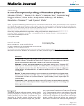 Cover page: In vivo transcriptional profiling of Plasmodium falciparum
