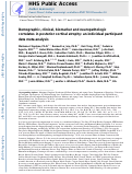 Cover page: Demographic, clinical, biomarker, and neuropathological correlates of posterior cortical atrophy: an international cohort study and individual participant data meta-analysis.