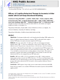 Cover page: Efficacy of Cognitive Behavioral Therapy for Insomnia in Older Adults With Occult Sleep-Disordered Breathing