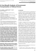 Cover page: A Cost-Benefit Analysis of Government Compensation of Kidney Donors