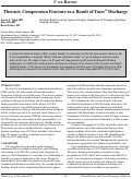 Cover page: Thoracic Compression Fracture as a Result of Taser® Discharge