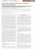 Cover page: The University of California San Francisco Preoperative Diffuse Glioma MRI Dataset.