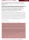 Cover page: Aspirin and Statin Therapy for Nonobstructive Coronary Artery Disease: Five-year Outcomes from the CONFIRM Registry