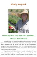 Cover page of Wendy Krupnick: Pioneering UCSC Farm and Garden Apprentice, Educator, Horticulturalist