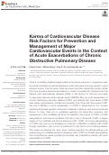 Cover page: Karma of Cardiovascular Disease Risk Factors for Prevention and Management of Major Cardiovascular Events in the Context of Acute Exacerbations of Chronic Obstructive Pulmonary Disease