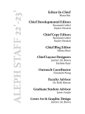 Cover page: Aleph Staff 2022-2023