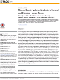 Cover page: Mineral Density Volume Gradients in Normal and Diseased Human Tissues