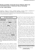 Cover page: Racial and ethnic colorectal cancer patterns affect the cost-effectiveness of colorectal cancer screening in the United States