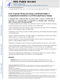 Cover page: Girls' Pubertal Timing and Tempo and Mental Health: A Longitudinal Examination in an Ethnically Diverse Sample