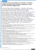 Cover page of Consensus Recommendations for Studies of Outflow Facility and Intraocular Pressure Regulation Using Ex Vivo Perfusion Approaches.