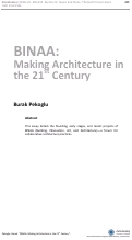 Cover page: BINAA: Making Architecture in the 21st Century