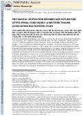 Cover page: Mechanical ventilation weaning and extubation after spinal cord injury: a Western Trauma Association multicenter study.