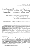 Cover page: Ipotesi biogeografiche <i>versus</i> ipotesi filogenetiche. Il genere <i>Typhaeus</i> Leach (Coleoptera: Geotrupidae) e il popolamento dell'area sarda