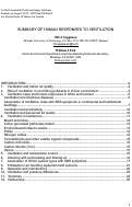Cover page: Summary of human responses to ventilation