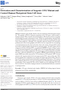 Cover page: Derivation and Characterization of Isogenic OPA1 Mutant and Control Human Pluripotent Stem Cell Lines.