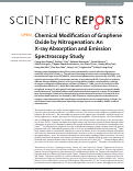 Cover page: Chemical Modification of Graphene Oxide by Nitrogenation: An X-ray Absorption and Emission Spectroscopy Study