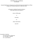 Cover page: Dynamic High Pressure Measurements and Molecular Dynamics Simulations of Phase Changes and Vibrational Dynamics in Molecular Solids