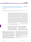 Cover page: Pulmonary Hypertension in the Context of&nbsp;Heart Failure With Preserved Ejection Fraction