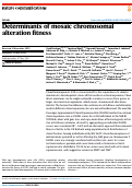 Cover page: Determinants of mosaic chromosomal alteration fitness.