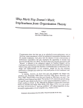 Cover page: Why merit pay doesn't work: Implications from organizational theory