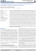 Cover page: Competitive Trace Theory: A Role for the Hippocampus in Contextual Interference during Retrieval