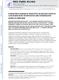 Cover page: Human Papillomavirus Genotypes in Invasive Cervical Carcinoma in HIV-Seropositive and HIV-Seronegative Women in Zimbabwe