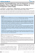 Cover page: Nucleic Acid Amplification Tests for Diagnosis of Smear-Negative TB in a High HIV-Prevalence Setting: A Prospective Cohort Study