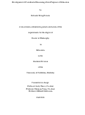 Cover page: Development of Coordinated Reasoning About Purposes of Education