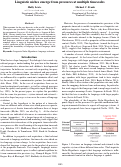 Cover page: Linguistic niches emerge from pressures at multiple timescales