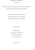 Cover page: The Psychological Influence of Family on College Adjustment During COVID-19: A Mixed Method Study with Latine Undergraduate Students