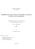 Cover page: Simplification and control of microbial ecosystems in theory and experiment