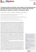 Cover page: A Phylogeny-Informed Analysis of the Global Coral-Symbiodiniaceae Interaction Network Reveals that Traits Correlated with Thermal Bleaching Are Specific to Symbiont Transmission Mode