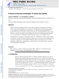 Cover page: Primary sclerosing cholangitis: A review and update