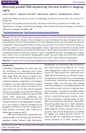 Cover page: Massively parallel DNA sequencing: the new frontier in biogeography