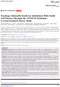 Cover page: Tracking Telehealth Needs for Individuals With Sickle Cell Disease Through the COVID‐19 Pandemic: A Cross‐Sectional Survey Study