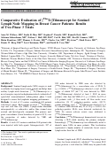 Cover page: Comparative Evaluation of [99mTc]Tilmanocept for Sentinel Lymph Node Mapping in Breast Cancer Patients: Results of Two Phase 3 Trials