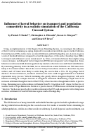 Cover page: Influence of larval behavior on transport and population connectivity in a realistic simulation of the California Current System