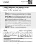 Cover page: Assessing Characteristics and Compliance of Online Delta-8 Tetrahydrocannabinol Product Sellers