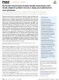 Cover page: Horizontal transmission enables flexible associations with locally adapted symbiont strains in deep-sea hydrothermal vent symbioses.