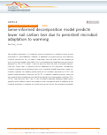 Cover page: Gene-informed decomposition model predicts lower soil carbon loss due to persistent microbial adaptation to warming