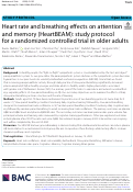 Cover page of Heart rate and breathing effects on attention and memory (HeartBEAM): study protocol for a randomized controlled trial in older adults.