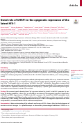 Cover page: Novel role of UHRF1 in the epigenetic repression of the latent HIV-1