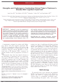 Cover page: Strengths and challenges in conducting clinical trials in Parkinson's disease mild cognitive impairment