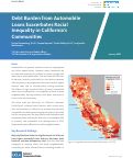 Cover page of Debt Burden from Automobile Loans Exacerbates Racial Inequality in California’s Communities