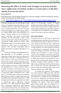 Cover page: thesis abstract: Assessing the effect of land-cover changes on species distributions: application of habitat models to conservation of Mediterranean bird communities