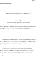 Cover page: Embracing Open Science and Transparency in Health Psychology