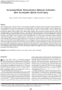 Cover page: Increased Brain Sensorimotor Network Activation after Incomplete Spinal Cord Injury.