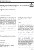 Cover page: Climate-environment-water: integrated and non-integrated approaches to reservoir operation